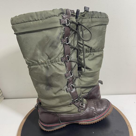 Pajar Boots Womens Size 8-8.5‎ EUR 39 Green Brown Waterproof Winter Snow Warm - Picture 7 of 11